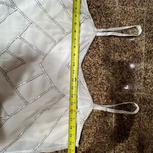 White House Black Market beaded camisole. Size XL. - Picture 5 of 6